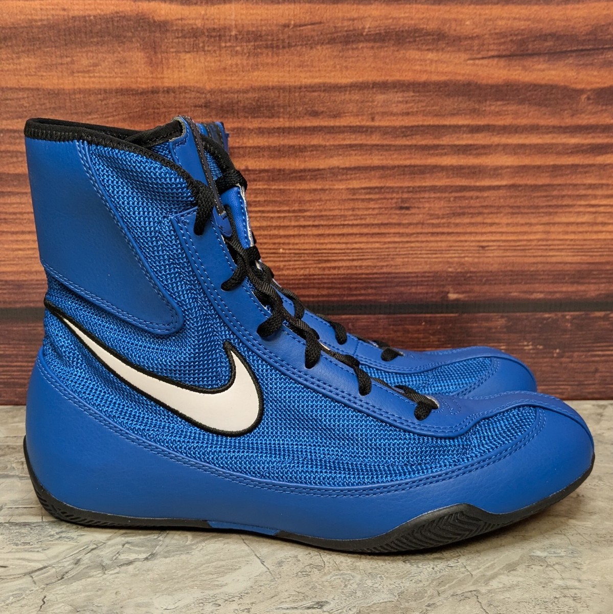 Nike Machomai 2 Mid Men's 7 Olympic Royal Blue Black Boxing Shoes