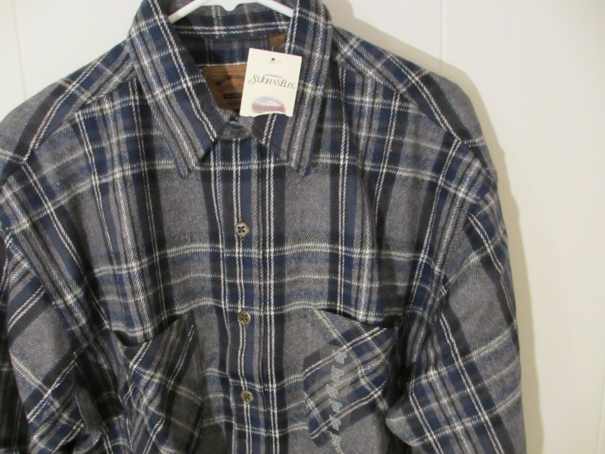 Vintage St Johns Bay Men's Heavyweight Flannel Shirt Size Large