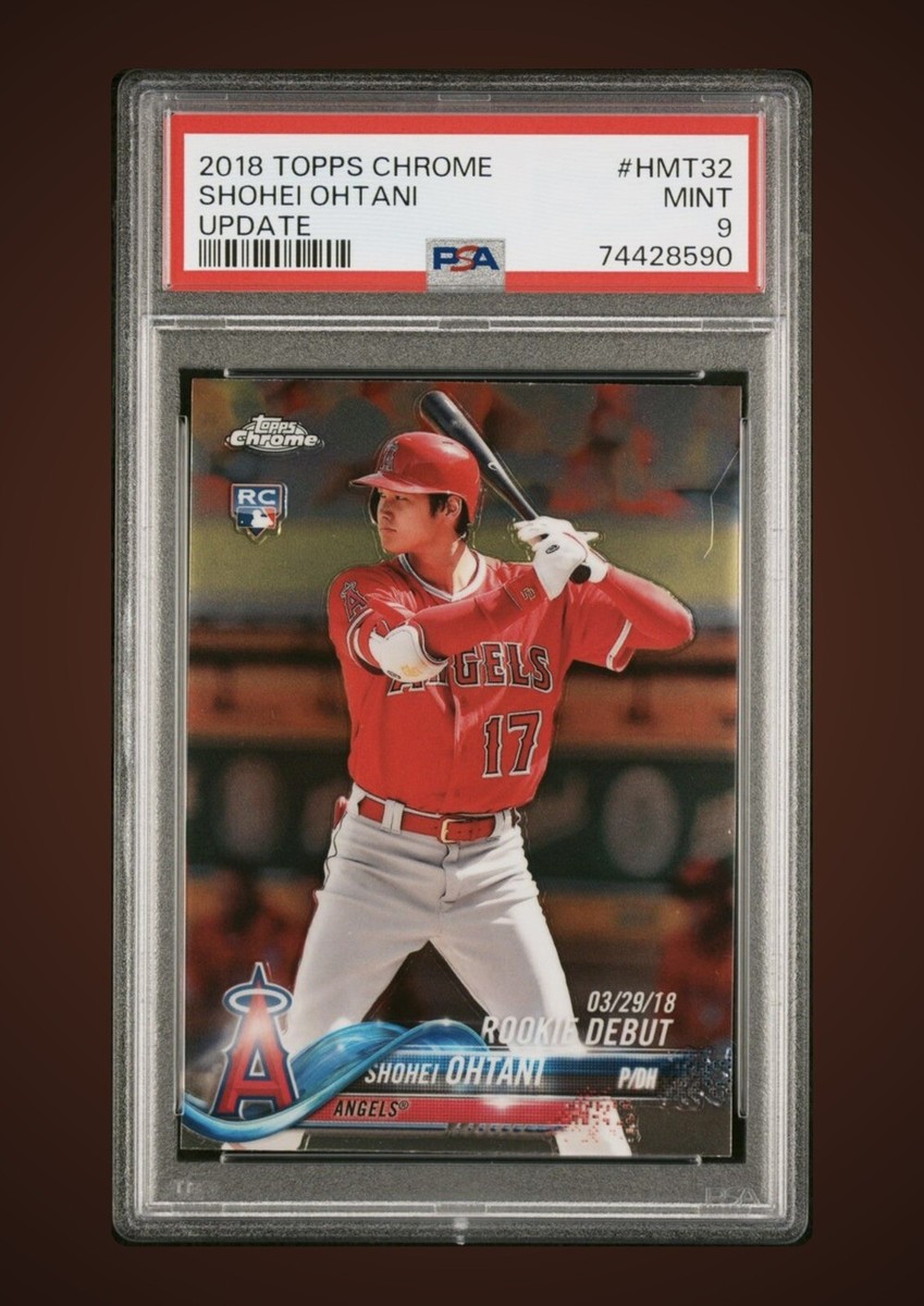 2018 Topps Chrome Update SHOHEI OHTANI Rookie Debut RC #HMT32 PSA