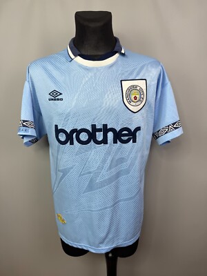 MANCHESTER CITY 1993 1994 HOME SHIRT FOOTBALL SOCCER JERSEY MENS