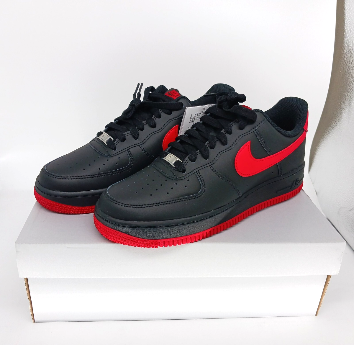 Nike Air Force 1 '07 FJ4146-002 Black/Black/University Red Men's