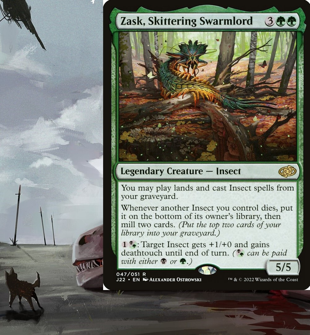 Zask, Skittering Swarmlord Commander Deck Insect Token MTG Magic