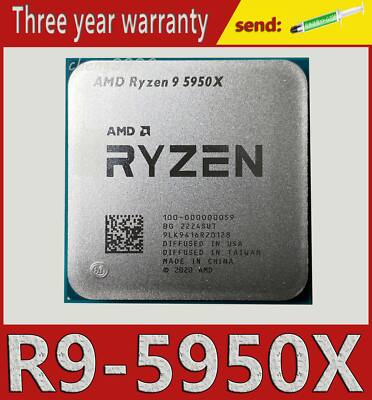 AMD Ryzen 9 5950X 3.40GHz 16-Cores 64MB 105W Socket AM4 R9 5950X