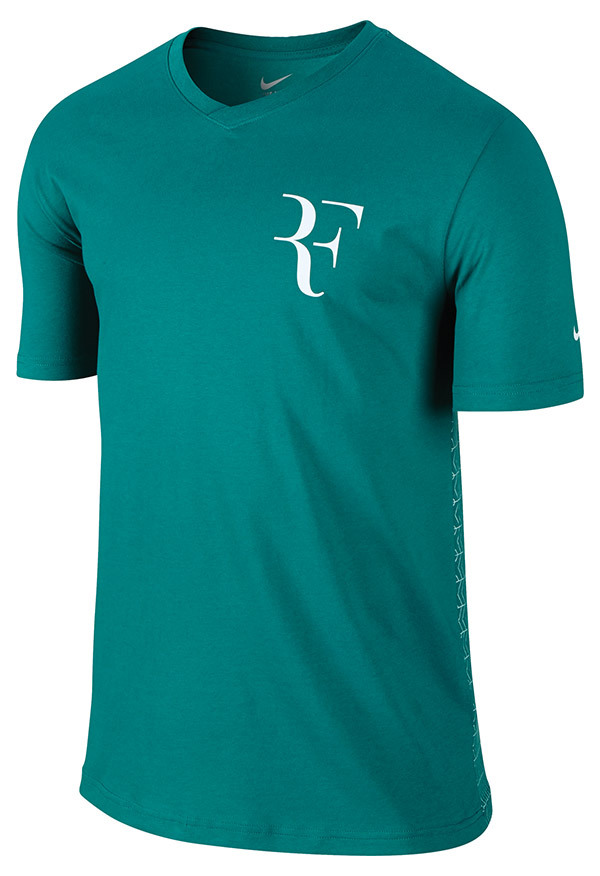 New Nike RF Roger Federer SS V-Neck Tee Shirt 688576 Tennis | eBay