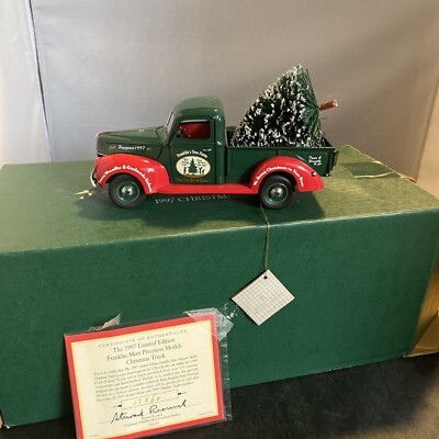 1940 Ford Pickup Truck,1997 Christmas Franklin,Mint w/tree Limited