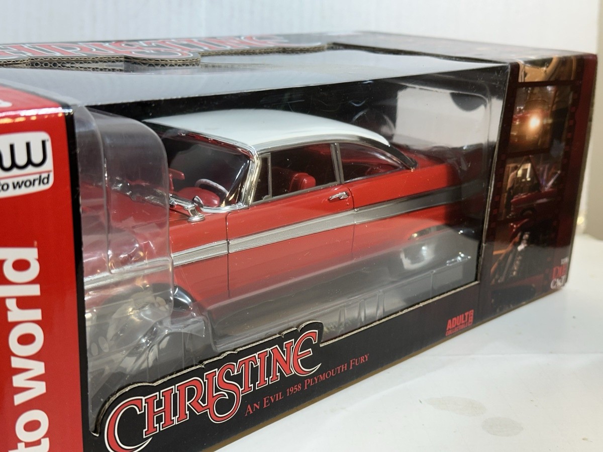 AUTO WORLD 1958 PLYMOUTH FURY CHRISTINE 1:18 DIECAST MODEL CAR #38