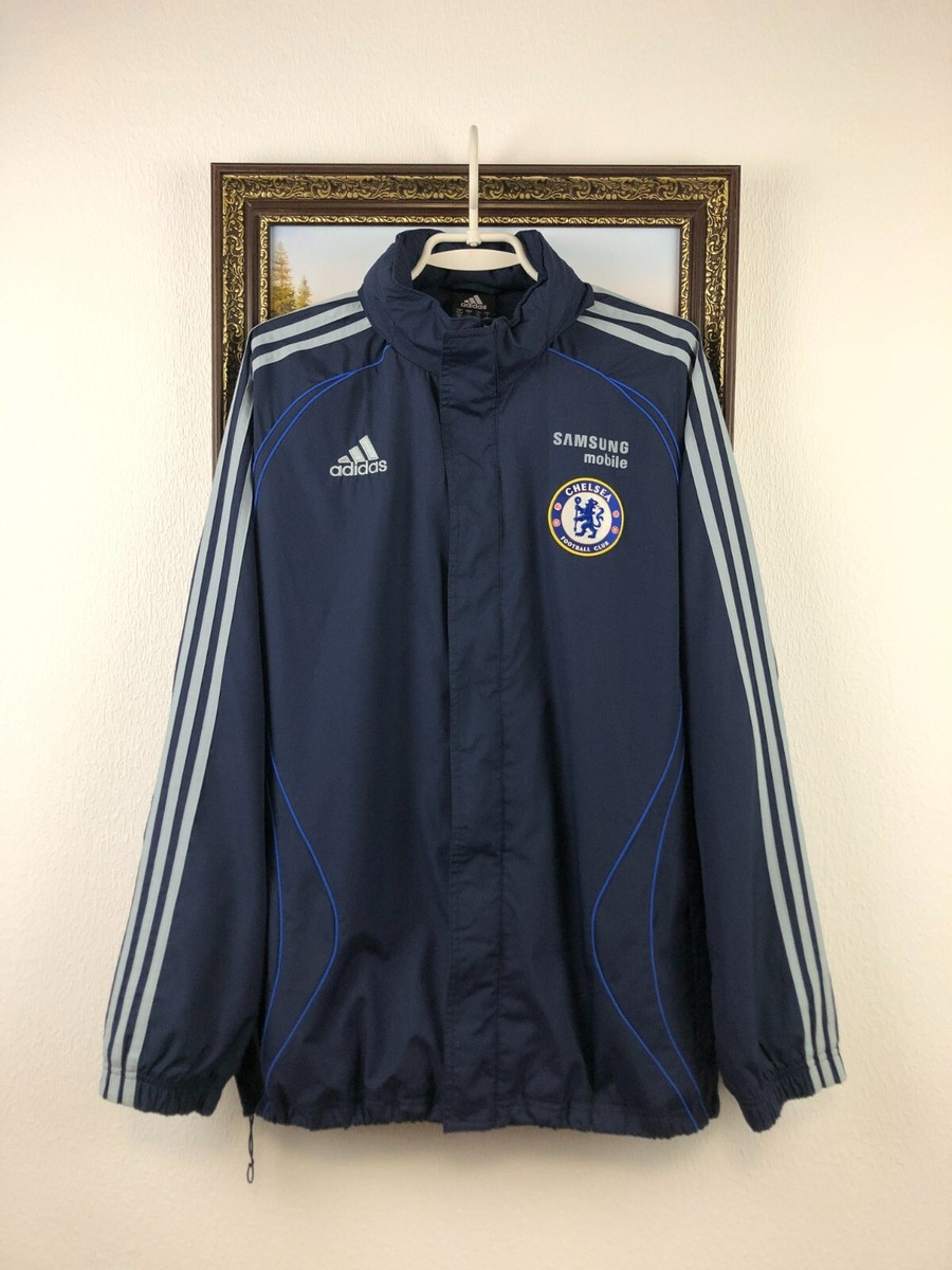 Vintage Adidas Chelsea Football Jacket Soccer Windbreaker Track