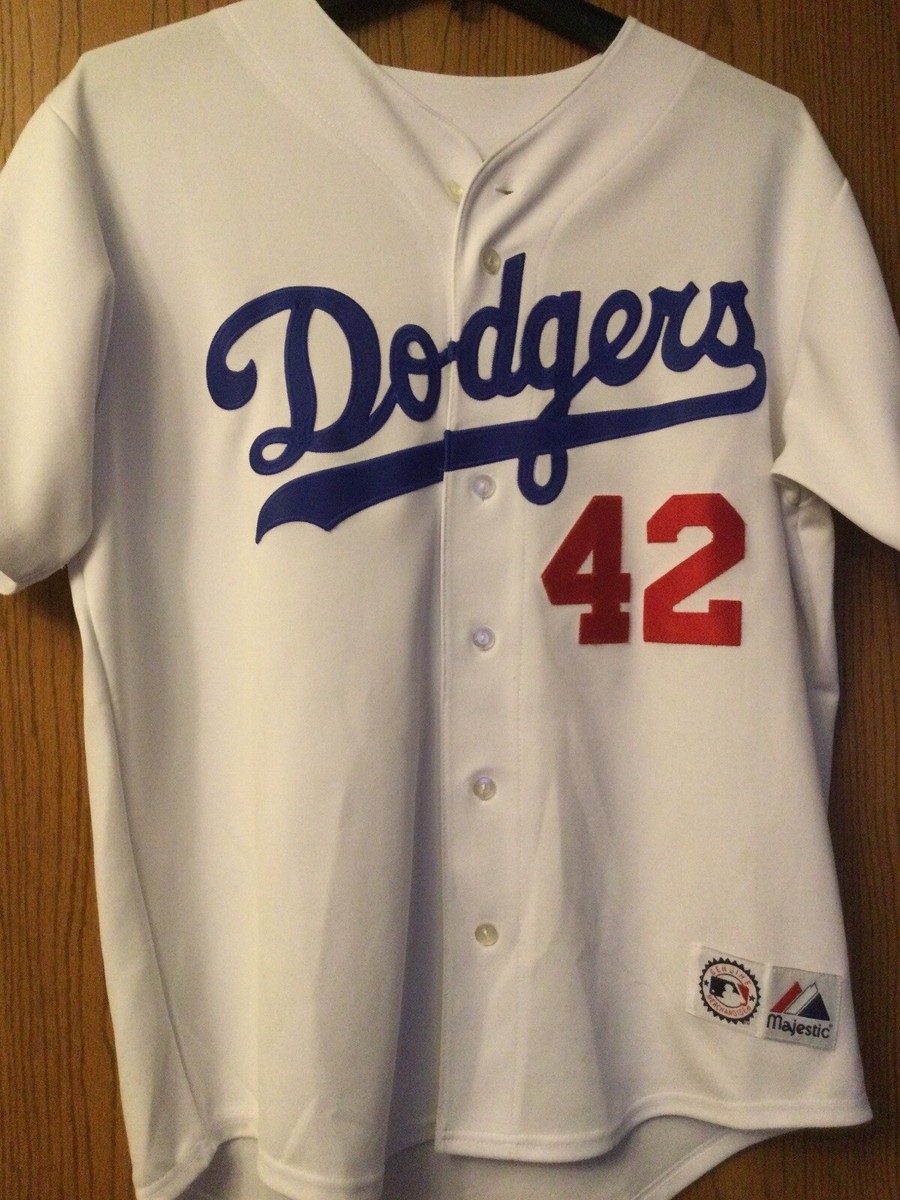 Jackie Robinson - #42 Dodgers Jersey - L - Majestic | eBay