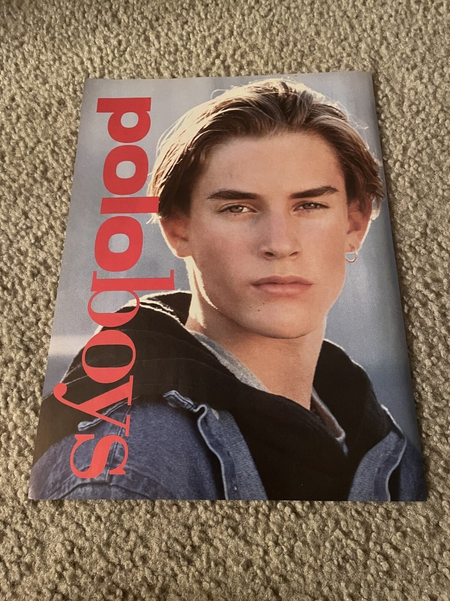 Vintage 1993 POLO BOYS RALPH LAUREN DENIM JACKET HOODIE PRINT AD