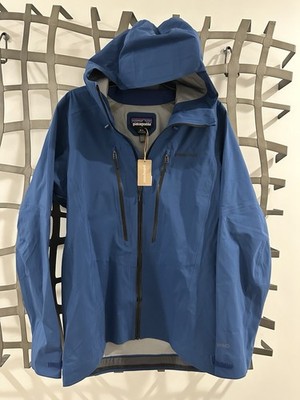 New Patagonia Stormstride Ski Rain Jacket - Men's M Clement Blue
