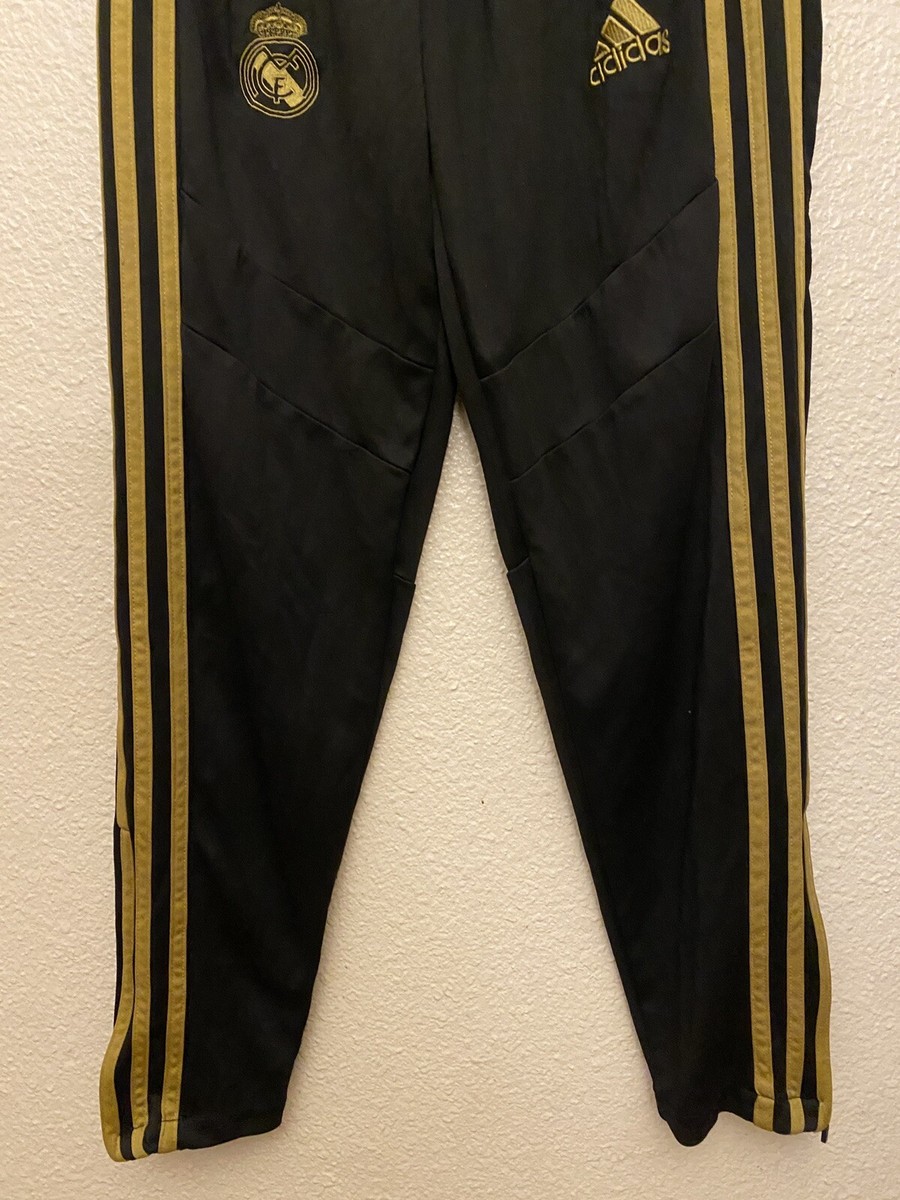 Adidas Men's Real Madrid Soccer Football Training Pants Gold