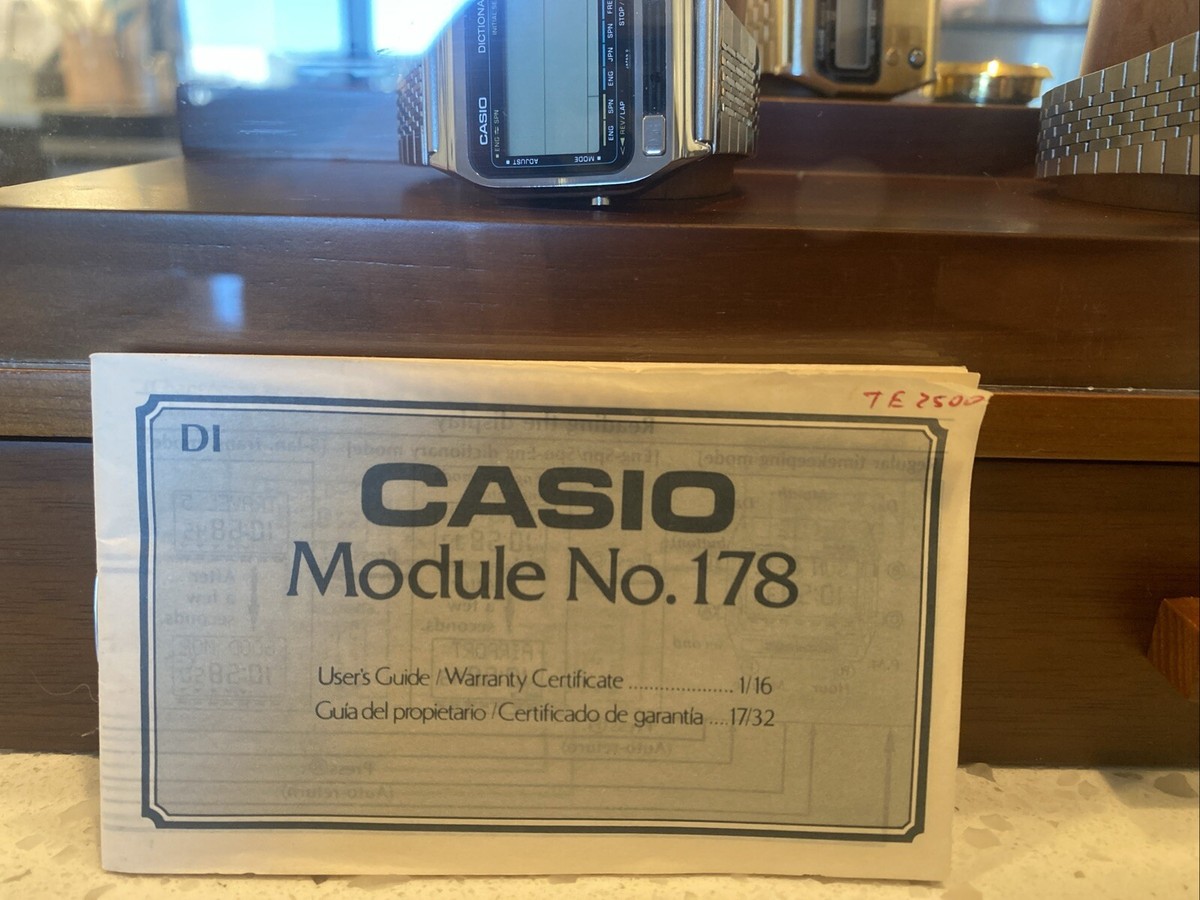 Rare Vintage Casio Dictionary Watch TE-2500 Mint new battery
