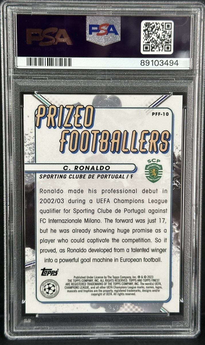 2022-23 Topps Finest UCC Sporting Cristiano Ronaldo Blue Red