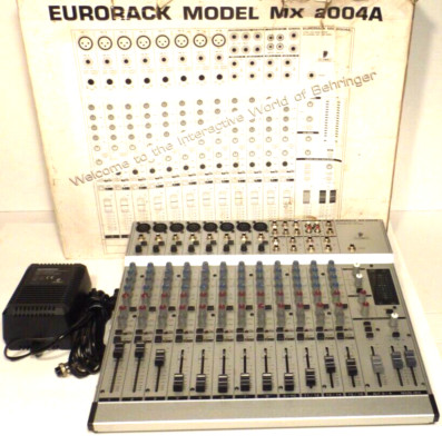 works BEHRINGER EURORACK MX2004 / 20 CH / 4 BUS MIXING CONSOLE w