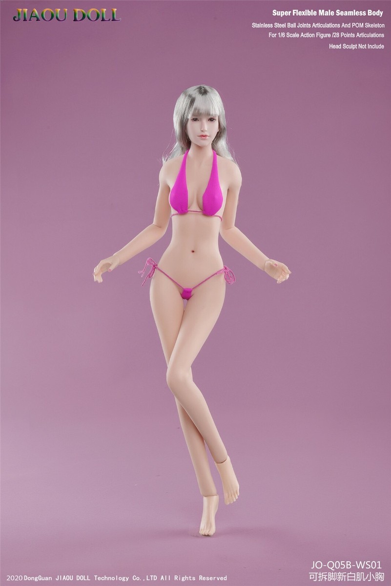 JIAOU DOLL 1:6 Female Body Model Small Chest Flexible Seamless 12