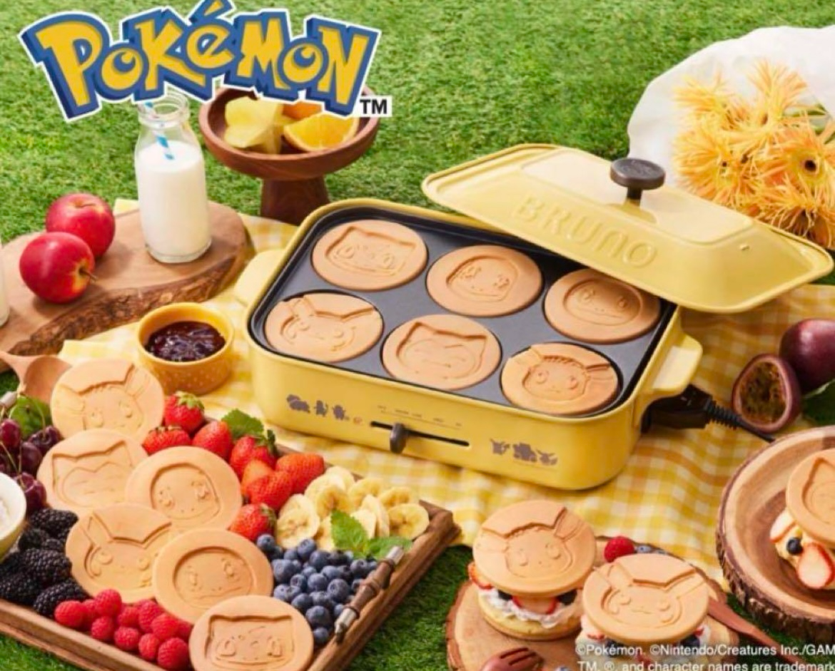 Pokemon x BRUNO Compact hot plate Pokemon Mini Pancakes AC100V
