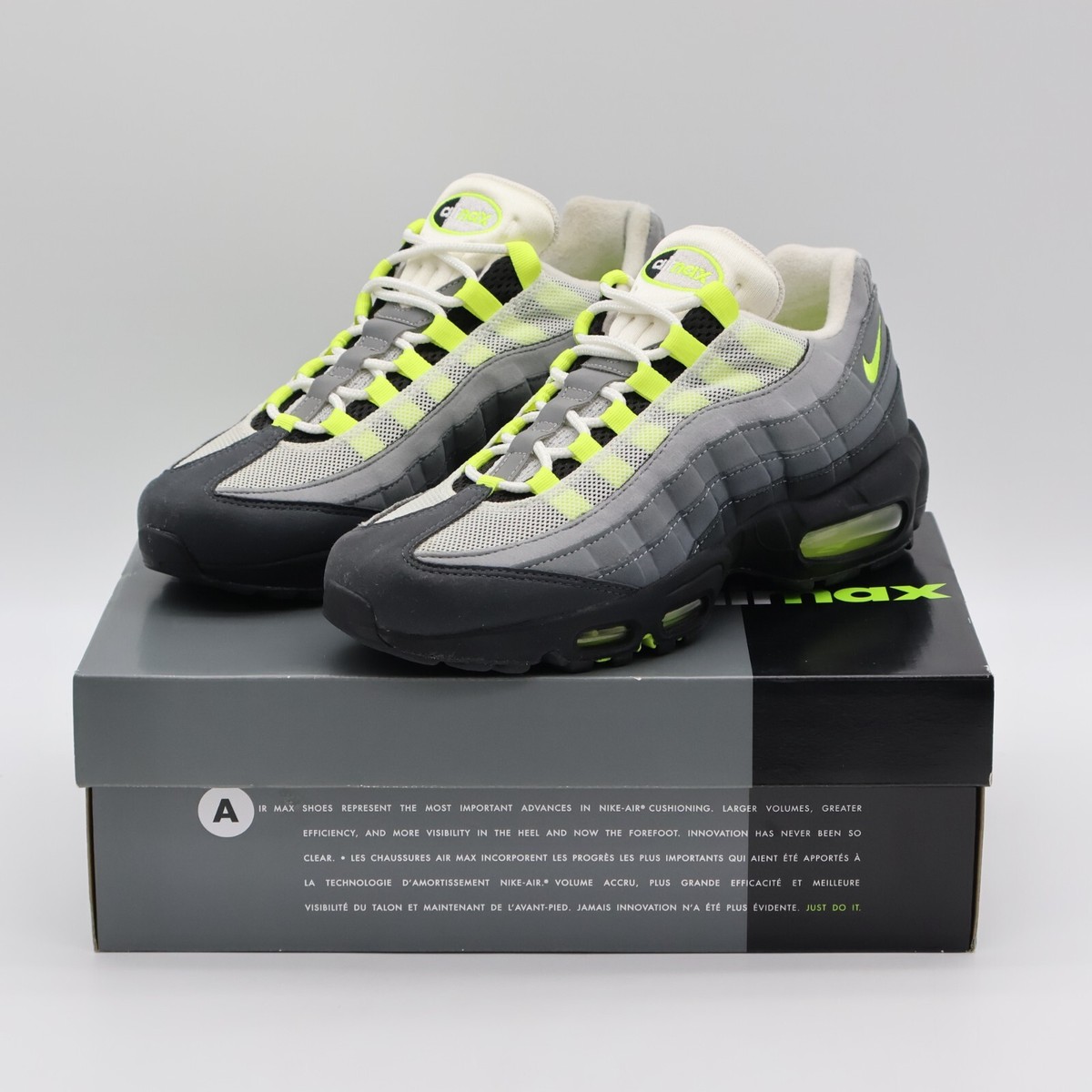 CT1689-001 Nike Air Max 95 OG Neon Yellow Cool Grey Light Graphite