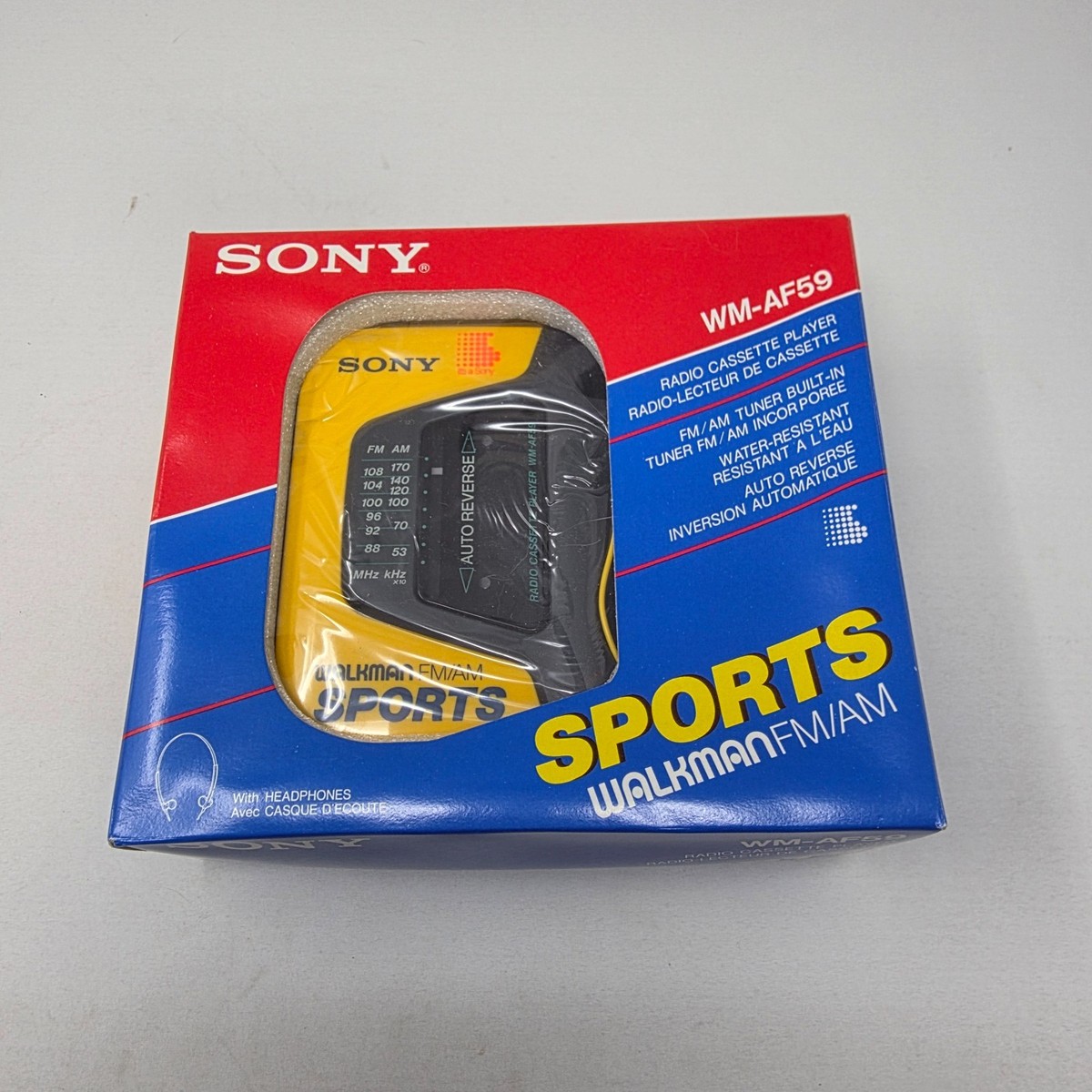 Sony Walkman Sports Cassette Player / FM/AM Radio WM-AF59 *TESTED