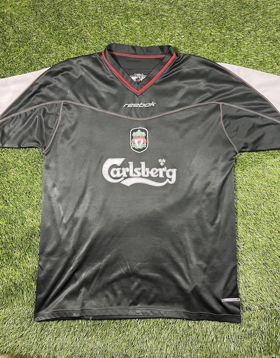 Liverpool Gerrard #17 Reebok Football Jersey 2002/2004 Black Away