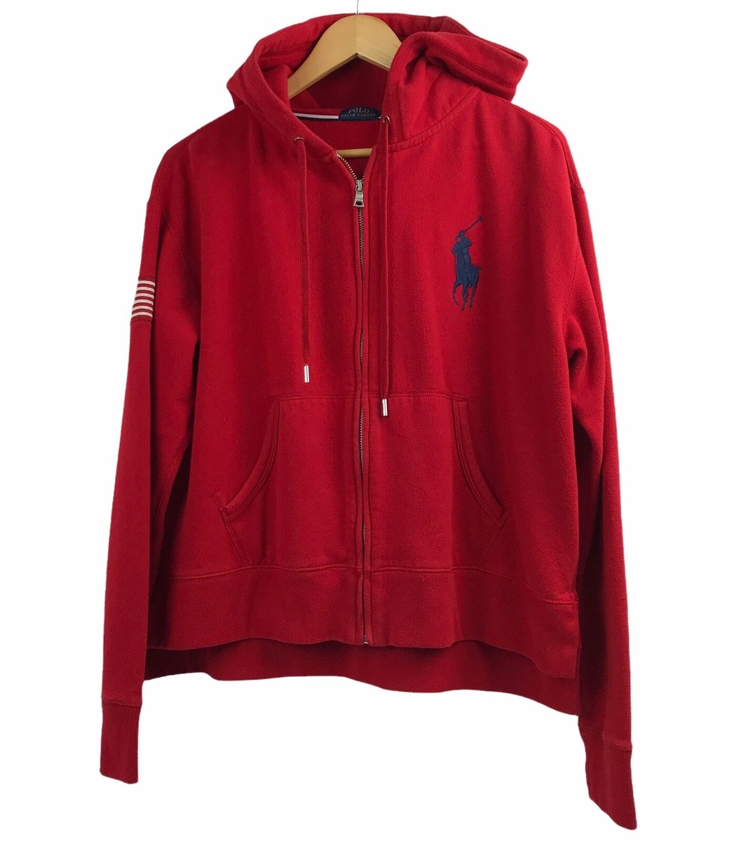 Polo Ralph Lauren Womens L Zip Sweatshirt High Low Hoodie Sewn USA