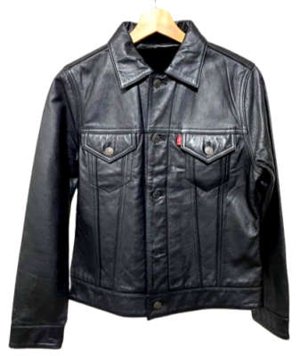 Levi's Black Leather Jacket Cowhide 3rd type 78500 Levi's Bovine