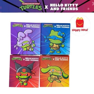 COMBO SET Mcdonalds Teenage Mutant Ninja Turtles x Hello Kitty