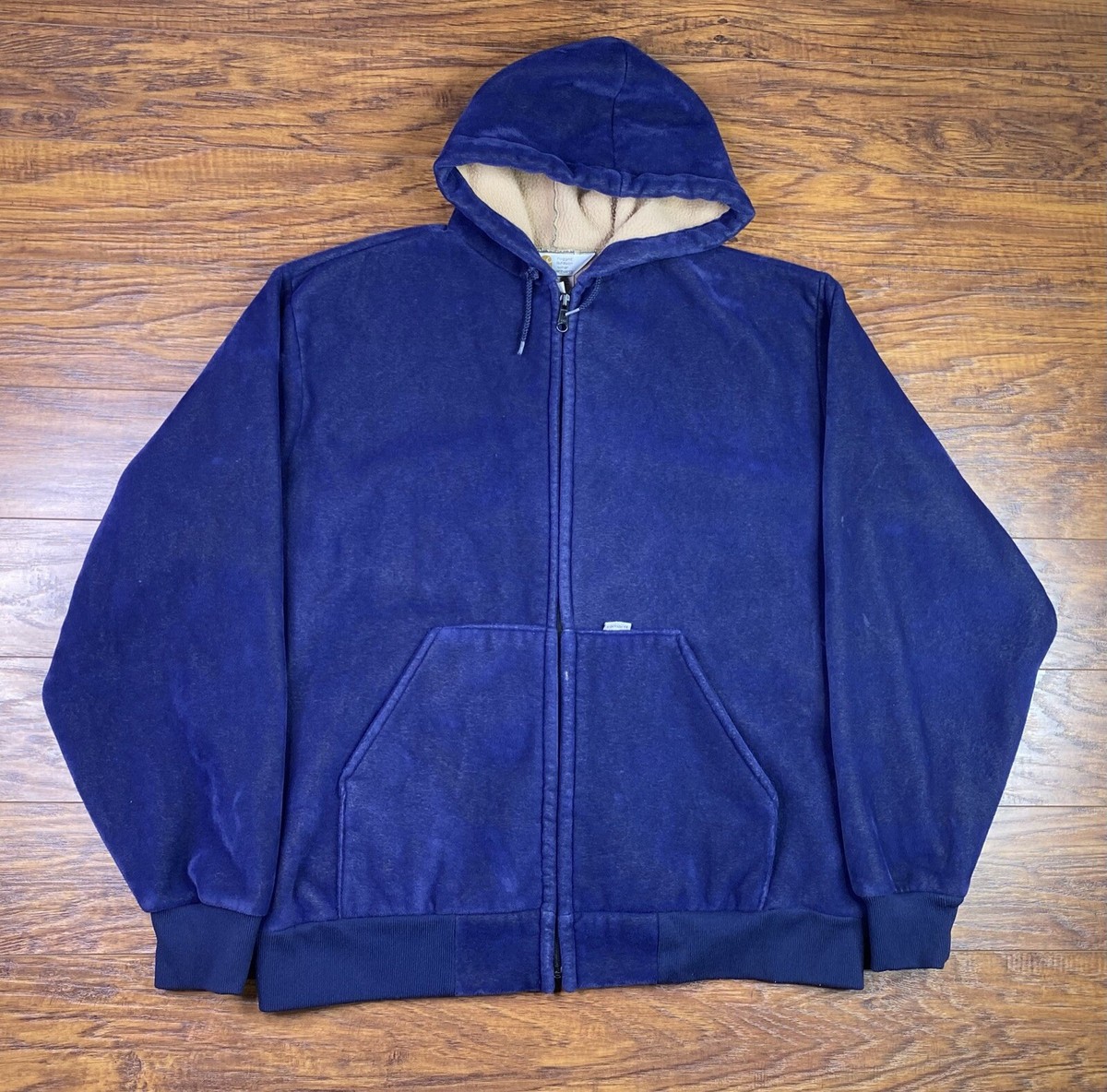 Vintage 80s Carhartt Velour Bushed Velvet Parker Bomber Jacket