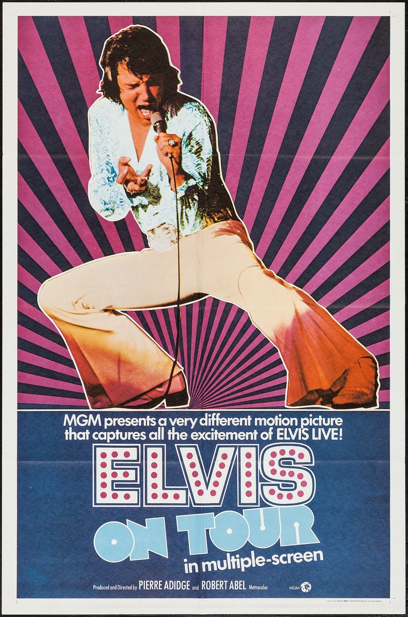 ELVIS ON TOUR original 1972 one sheet movie poster ELVIS PRESLEY