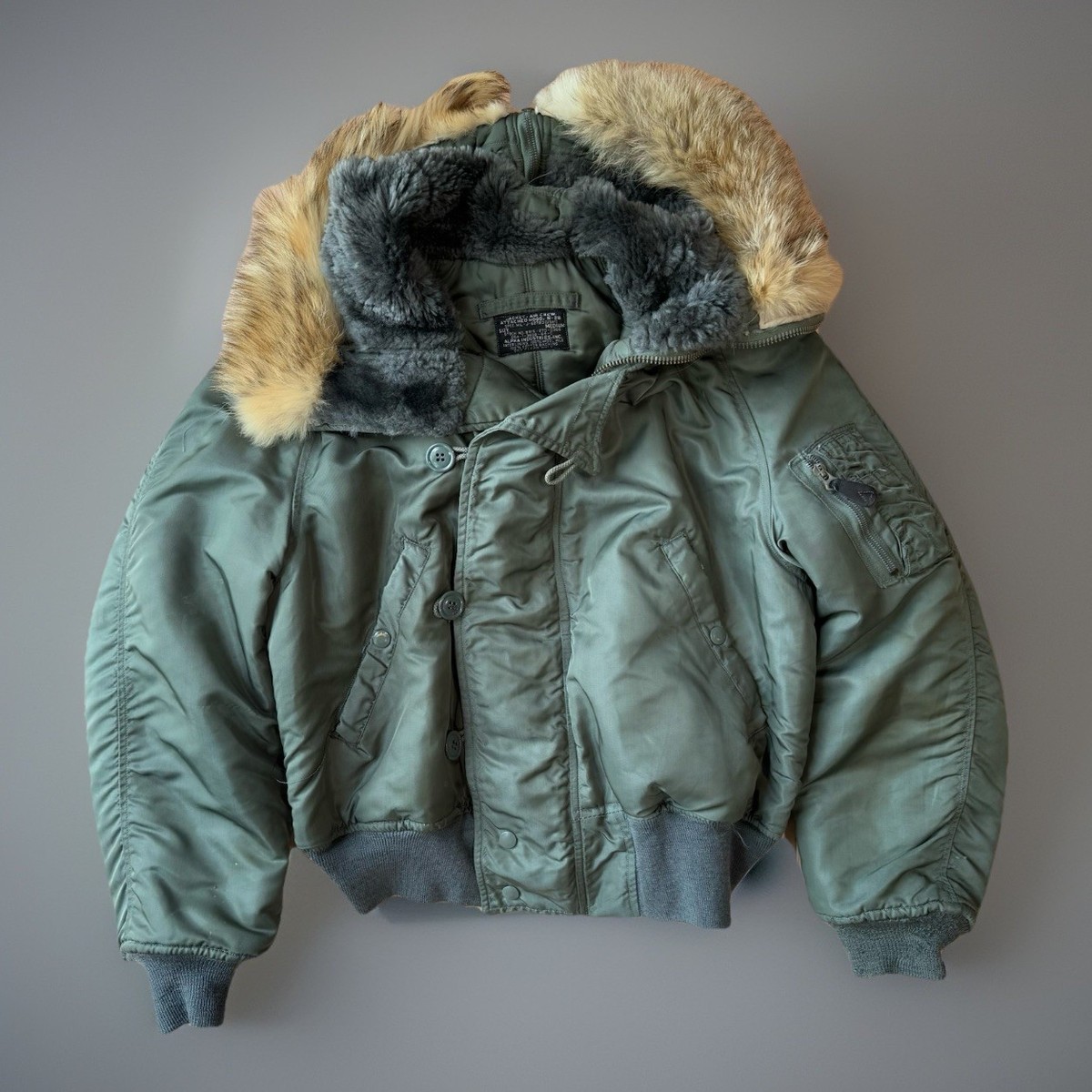 Vintage Alpha Industries N2B Jacket M Full Zip 1964 Military