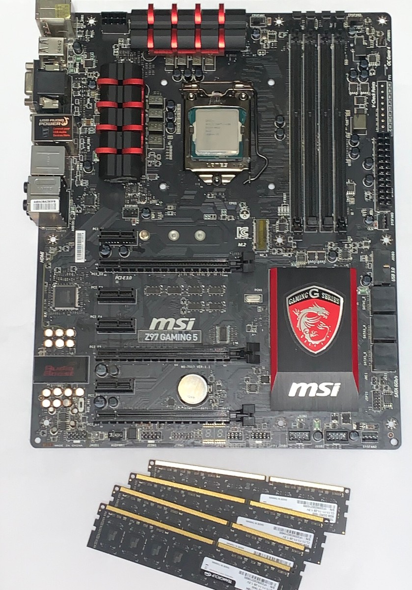 MSI Z97-GAMING 5 ATX Intel Motherboard, 32GB RAM, Corei7 - Working