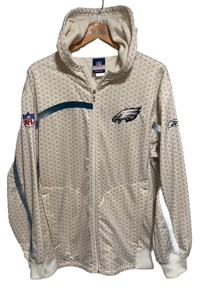 Reebok Jacket Mens M NFL AUTHENTIC SIDELINE Track Zip Hoodie