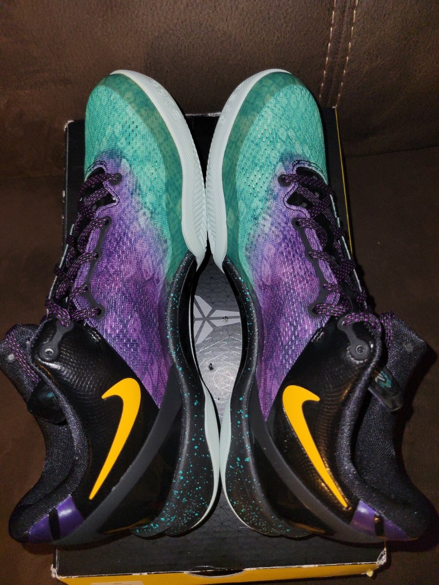 Nike Kobe 8 VIII System Easter Purple-Yellow-Teal Size 10 Sneakers