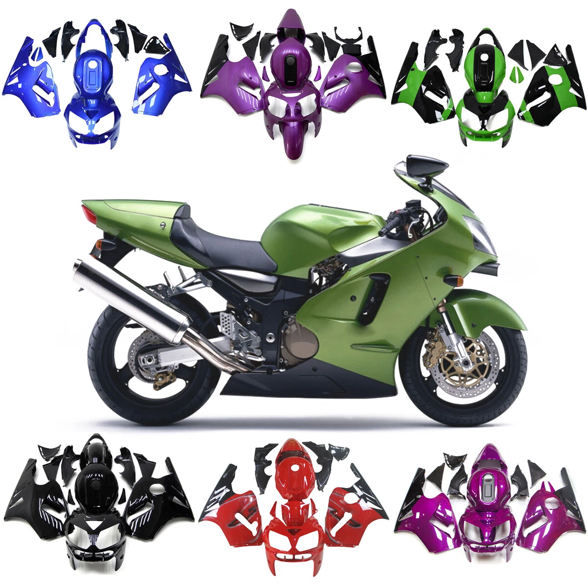 Motorcycle Full Fairings for Kawasaki Ninja ZX12R for sale | eBay