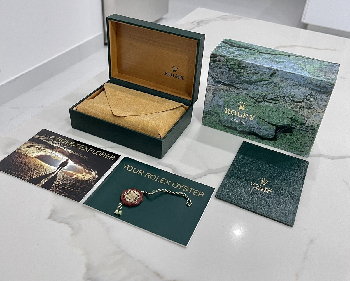 Authentic Vintage ROLEX Explorer Watch Box COMPLETE SET Holder