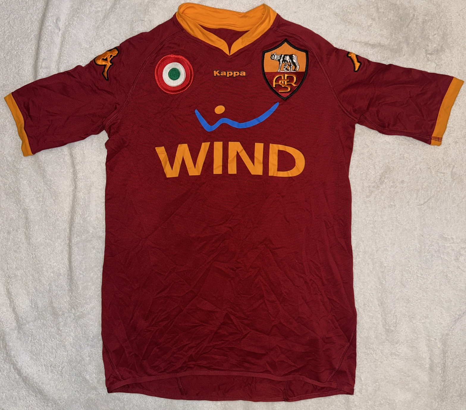 Vintage AUTHENTIC Francesco Totti Kappa AS Roma WIND #10 Jersey