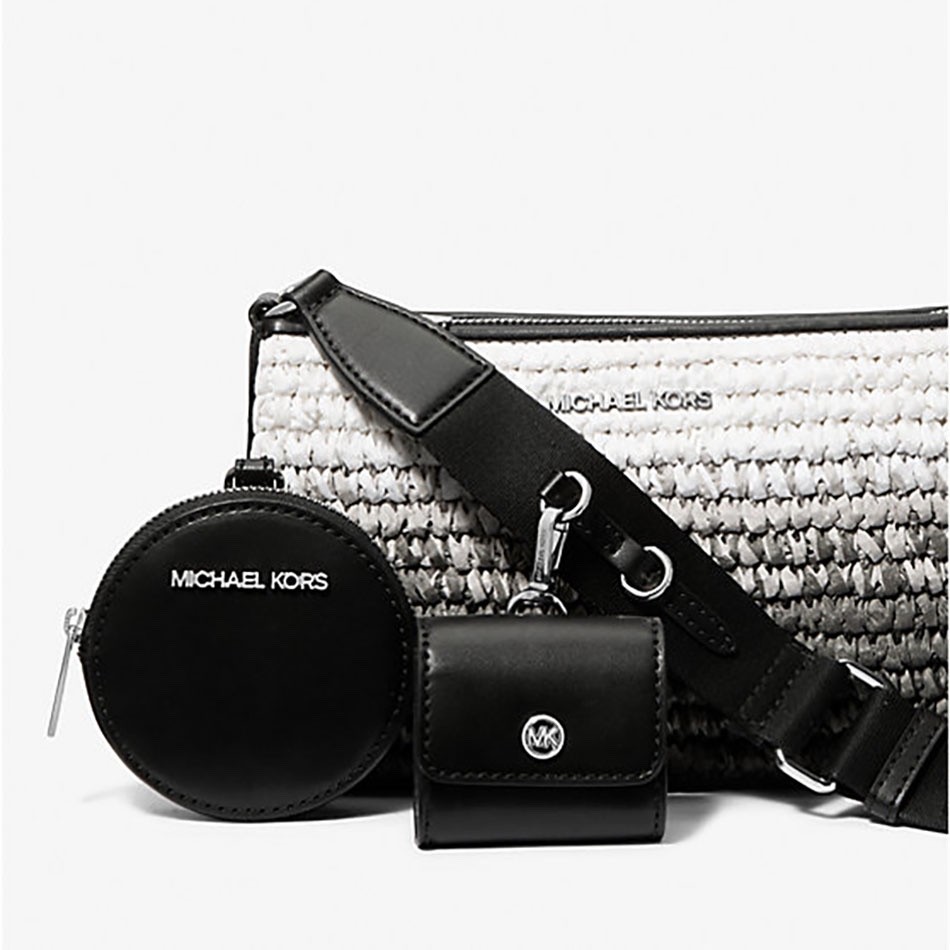 Michael Kors Jet Set Crossbody Bag With Case for AirPods Pro Straw