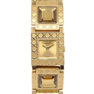 Christian Dior D60-159 La Parisienne Quartz Watch Gold 134103 | eBay