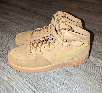 Men's Size 18 - Nike Air Force 1 Mid 07 Flax Brown Khaki Wheat AF1