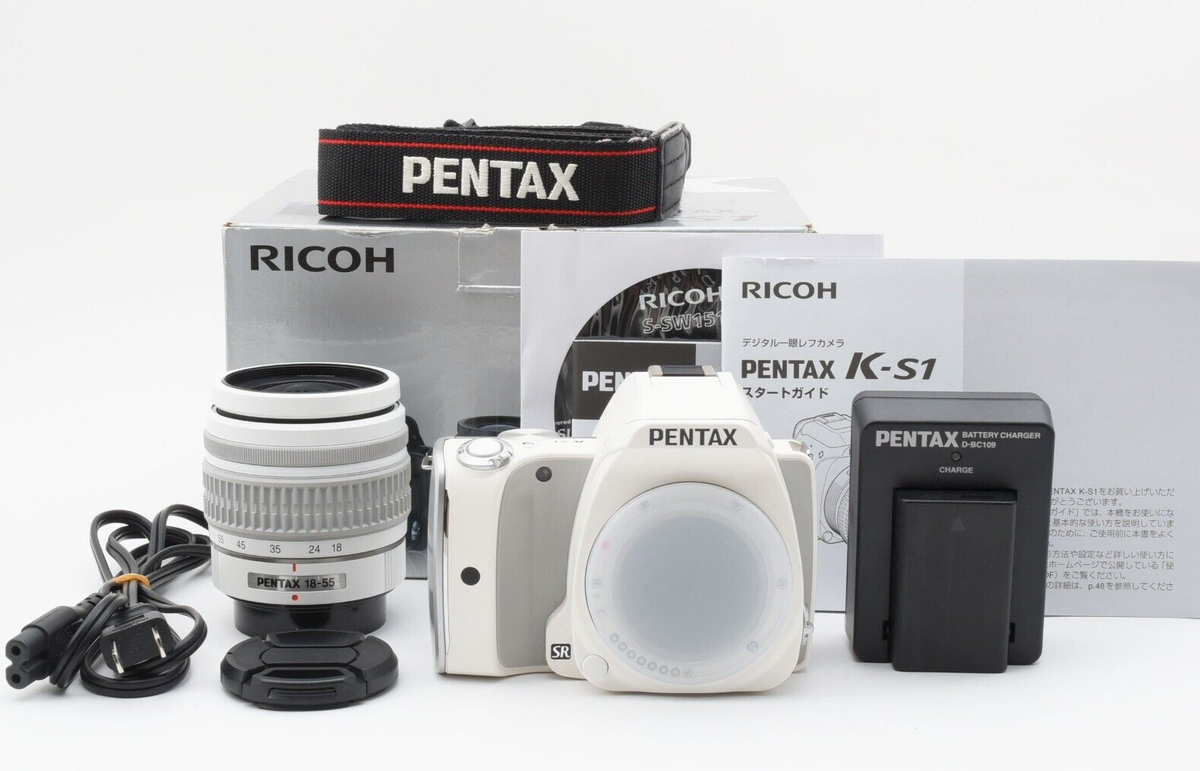 PENTAX K-S1 white 18-55mm Lens Kit 1843shots Camera Japan [Near