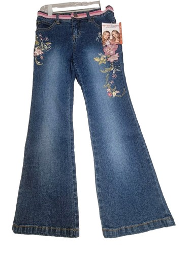 Mary Kate & Ashley Jeans Size 10X Blue Girl's Youth Embroidered