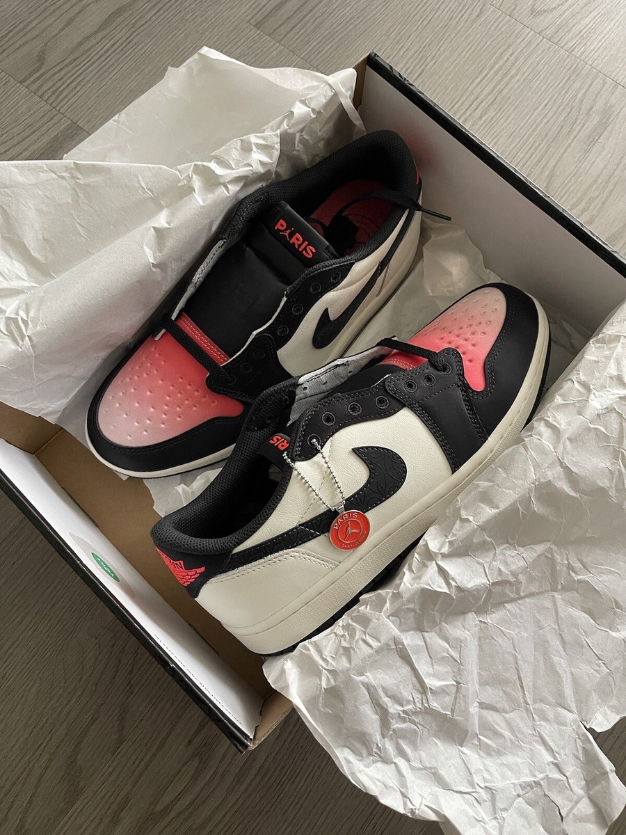 Size 9 - Paris Saint-Germain x Air Jordan 1 Retro OG Low Sail Pink