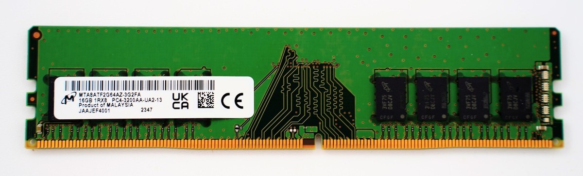 Micron 16GB (1x16GB) DDR4 3200 Mhz 1Rx8 Desktop UDIMM RAM