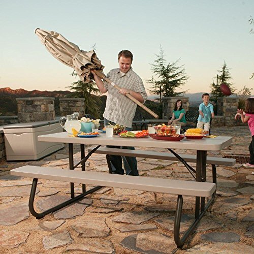 Lifetime 22119 High Density polyethylene Folding Picnic Table, 6