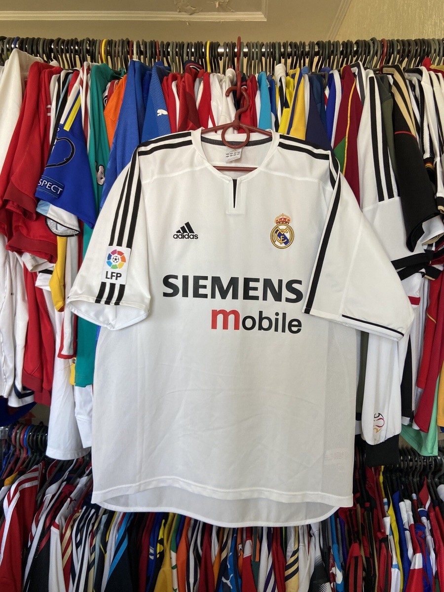 REAL MADRID 2003 2004 HOME SHIRT JERSEY ADIDAS 021804 sz L MEN #23