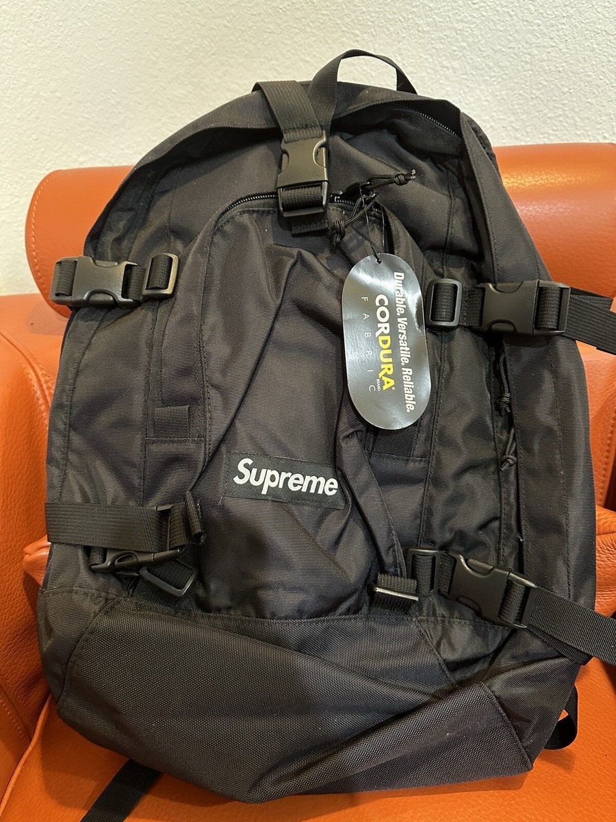 Supreme 19Fw/Cordura/Backpack/Nylon/Black/Plain Brand New With