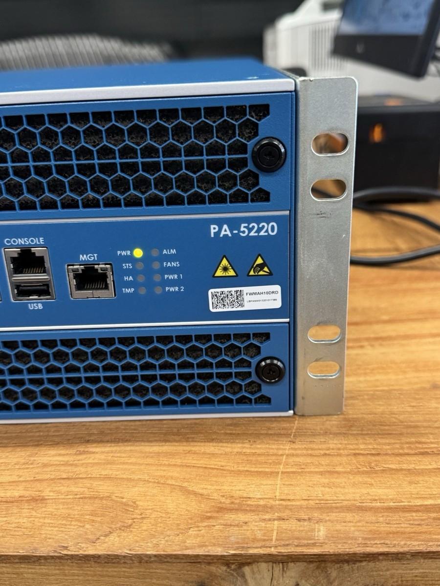 Palo Alto Networks PA-5220 Firewall Network Security , 2x2tb HDD