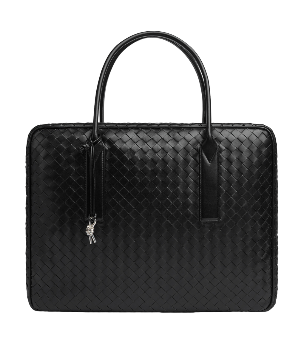 BOTTEGA VENETA Getaway Large Weekender $6500 Black Leather