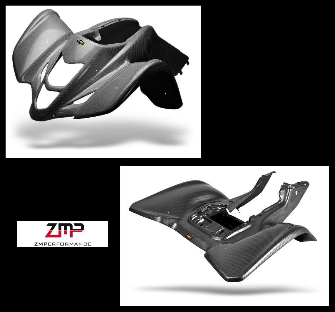 NEW SUZUKI LTZ400 Z400 KFX400 BLACK CARBON FIBER FRONT AND REAR