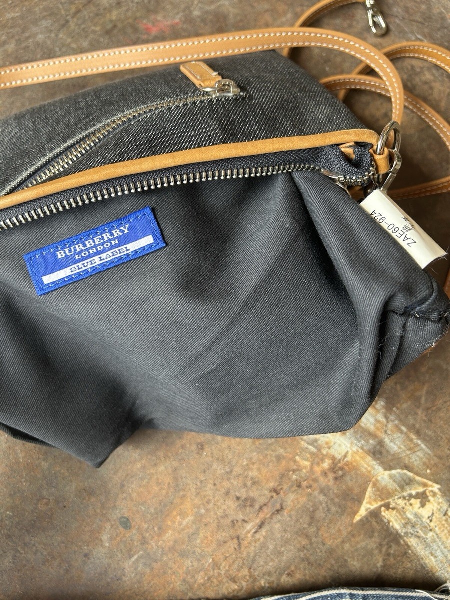 Vintage Burberry Blue Label Made In Japan Denim Purse Cross Body