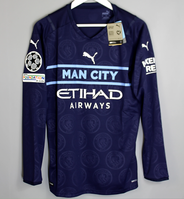 NWT MANCHESTER CITY 2021/2022 THIRD FOOTBALL SHIRT JERSEY M PUMA